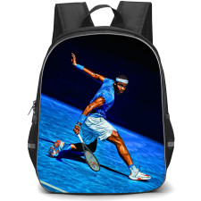 Tennis Frances Tiafoe Players Backpack School Bag StudentPack - Frances Tiafoe Strike Stance Portrait Cartoon Art