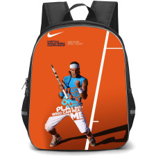 Rafael Nadal Backpack StudentPack - Rafael Nadal Shouting I'm The Only Player Orange Background