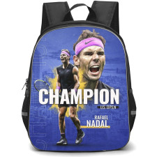 Rafael Nadal Backpack StudentPack - Rafael Nadal US Open Champion Blue Background