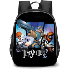TimeSplitters Backpack School Bag StudentPack - TimeSplitters 2 Characters Comic Art Poster