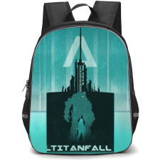Titanfall Backpack School Bag StudentPack - Titanfall Minimal Silhouette Art Poster