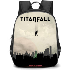 Titanfall Backpack School Bag StudentPack - Titanfall Prepare To Drop Silhouette Art Poster