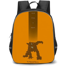 Titanfall Backpack School Bag StudentPack - Titanfall Your Titan Is Ready Silhouette Poster