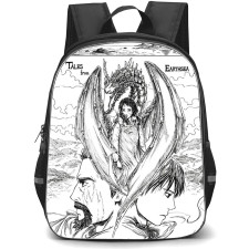 Tales of Earthsea Backpack School Bag StudentPack - Tales Of Earthsea Characters Manga Pencil Sketch Poster