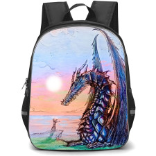 Tales of Earthsea Backpack School Bag StudentPack - Tales Of Earthsea Dragon Watercolor Anime Art Poster