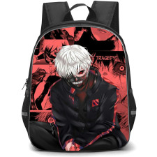 Tokyo Ghoul Ken Kaneki Backpack StudentPack - Ken Kaneki Red Comic Background