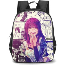 Tokyo Ghoul Rize Kamishiro Backpack StudentPack - Rize Kamishiro Blood Grey Comic Background