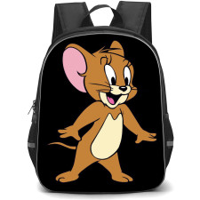 Tom and Jerry Jerry Backpack StudentPack - Jerry Happy Face Black Background