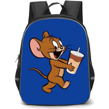 Tom and Jerry Jerry Backpack StudentPack - Jerry Happy Having Iced Coffee