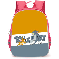 Tom and Jerry Backpack StudentPack - Tom and Jerry Mustard Gray Background