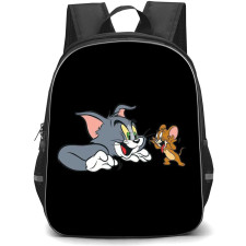 Tom and Jerry Backpack StudentPack - Tom and Jerry Teasing Black Background