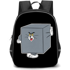 Tom And Jerry Tom Backpack School Bag StudentPack - Tom Cube Cartoon Art Sticker