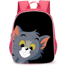 Tom and Jerry Tom Backpack StudentPack - Tom Cute Face Head Portrait Black Background
