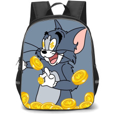 Tom and Jerry Tom Backpack StudentPack - Tom Rich with Gold Coins