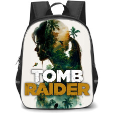 Tomb Raider Backpack StudentPack - Lara Avatar Silhouette Art Wordmark