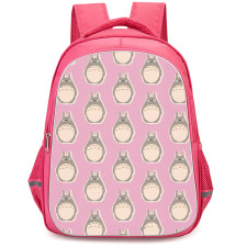 My Neighbor Totoro Backpack StudentPack - My Neighbor Totoro Pattern Art On Pink Background