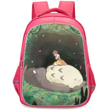 My Neighbor Totoro Satsuki Backpack StudentPack - Satsuki Sitting On Totoro Art Poster