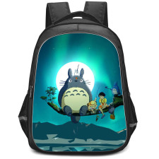 My Neighbor Totoro Backpack StudentPack - Totoro Sitting On A Tree At Night Background