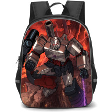 Transformers Megatron Backpack StudentPack - Megatron Fighting Portrait On Volcano Background