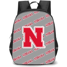 Nebraska Cornhuskers Backpack StudentPack - Nebraska Cornhuskers College Football Medley Monogram Wordmark