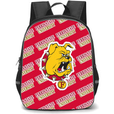 Ferris State University Bulldogs Backpack StudentPack - Ferris State University Bulldogs College Football Medley Monogram Wordmark