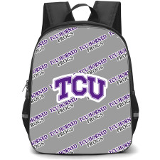 TCU Horned Frogs Backpack StudentPack - TCU Horned Frogs College Football Medley Monogram Wordmark