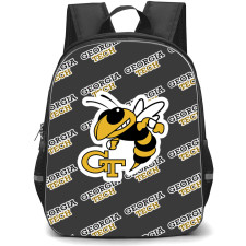 Georgia Tech Yellow Jackets Backpack StudentPack - Georgia Tech Yellow Jackets College Football Medley Monogram Wordmark
