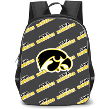 Iowa Hawkeyes Backpack StudentPack - Iowa Hawkeyes College Football Medley Monogram Wordmark