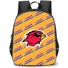 Lamar Cardinals Backpack StudentPack - Lamar University Cardinals College Football Medley Monogram Wordmark