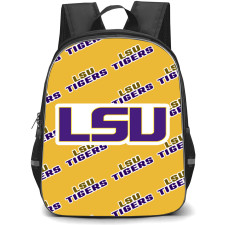 LSU Tigers Backpack StudentPack - LSU Tigers College Football Medley Monogram Wordmark