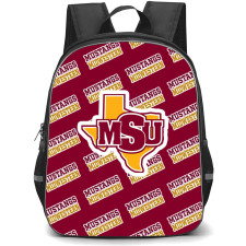 Midwestern State University Mustangs Backpack StudentPack - Midwestern State University Mustangs College Football Medley Monogram Wordmark