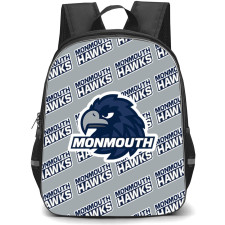 Monmouth Hawks Backpack StudentPack - Monmouth University Hawks College Football Medley Monogram Wordmark