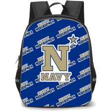 Navy Midshipmen Backpack StudentPack - Navy Midshipmen College Football Medley Monogram Wordmark