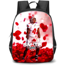NCAA Jeremiah Smith Ohio State Buckeyes Football College University Backpack School Bag StudentPack - Ohio State Buckeyes Jeremiah Smith Standing in Roses