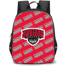 Western Oregon University Wolves Backpack StudentPack - Western Oregon University Wolves College Football Medley Monogram Wordmark
