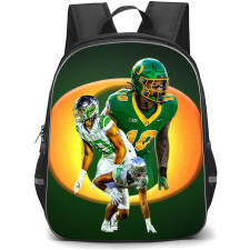 NCAA Matayo Uiagalelei Oregon Ducks Football College University Backpack School Bag StudentPack - Oregon Ducks Matayo Uiagalelei Poster with Green Background