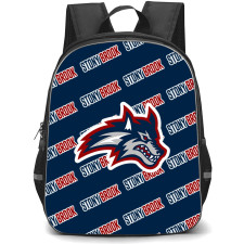 Stony Brook Seawolves Backpack StudentPack - Stony Brook University Seawolves College Football Medley Monogram Wordmark