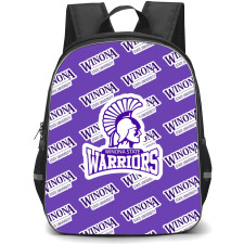 Winona State University Warriors Backpack StudentPack - Winona State University Warriors College Football Medley Monogram Wordmark