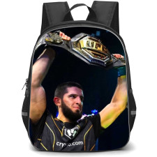 UFC Islam Makhachev Backpack StudentPack - Islam Makhachev Holding Champions Belt Poster