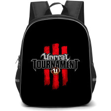 Unreal Tournament Backpack School Bag StudentPack - 3 Logo On Black Background