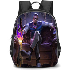 Valorant Chamber Backpack StudentPack - Chamber Sitting on Chair with Sword