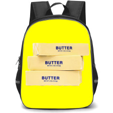 Butter Squishy Backpack School Bag StudentPack - Butter Squishy Triple Butter Sticks On Yellow Background
