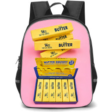 Butter Squishy Backpack School Bag StudentPack - Butter Squishy Display Box On Pink Background