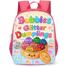 Glitter Dumplings Backpack School Bag StudentPack - Glitter Dumplings Kawaii Rainbow Bubble Friends Poster