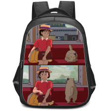 Whisper of The Heart Backpack StudentPack - Whisper of The Heart Shizuku And Moon Travelling On Train