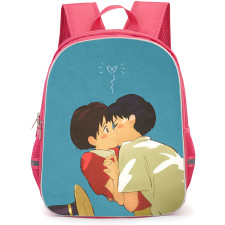 Whisper of The Heart Backpack StudentPack - Shizuku And Seiji Kissing Poster Blue Background