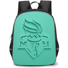 WNBA New York Liberty Backpack StudentPack - New York Liberty 3D Logo On Cyan Background
