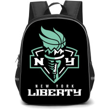 WNBA New York Liberty Backpack StudentPack - New York Liberty Logo On Black Background
