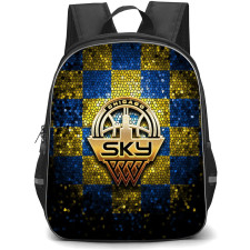 WNBA Chicago Sky Backpack StudentPack - Chicago Sky Golden Logo On Glitter Background