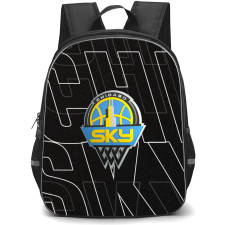 WNBA Chicago Sky Backpack StudentPack - Chicago Sky Logo On Black Background
